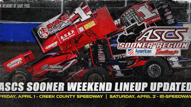 ASCS Sooner Creek County Speedway 4/1...