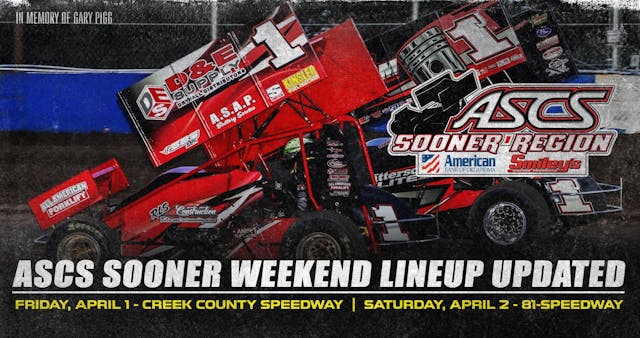 ASCS Sooner Creek County Speedway 4/1...