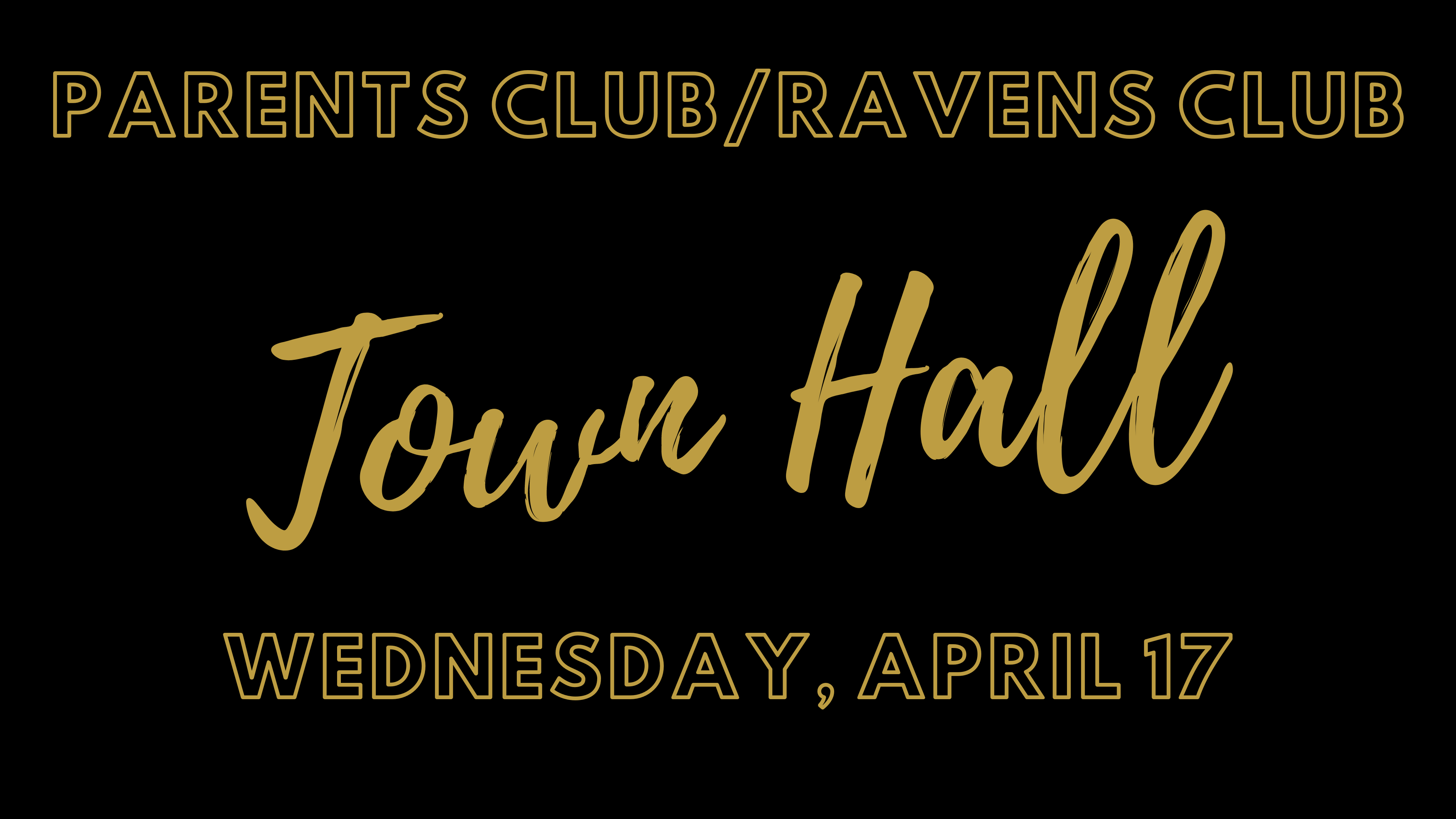 Town Hall - Parents Club Meeting
