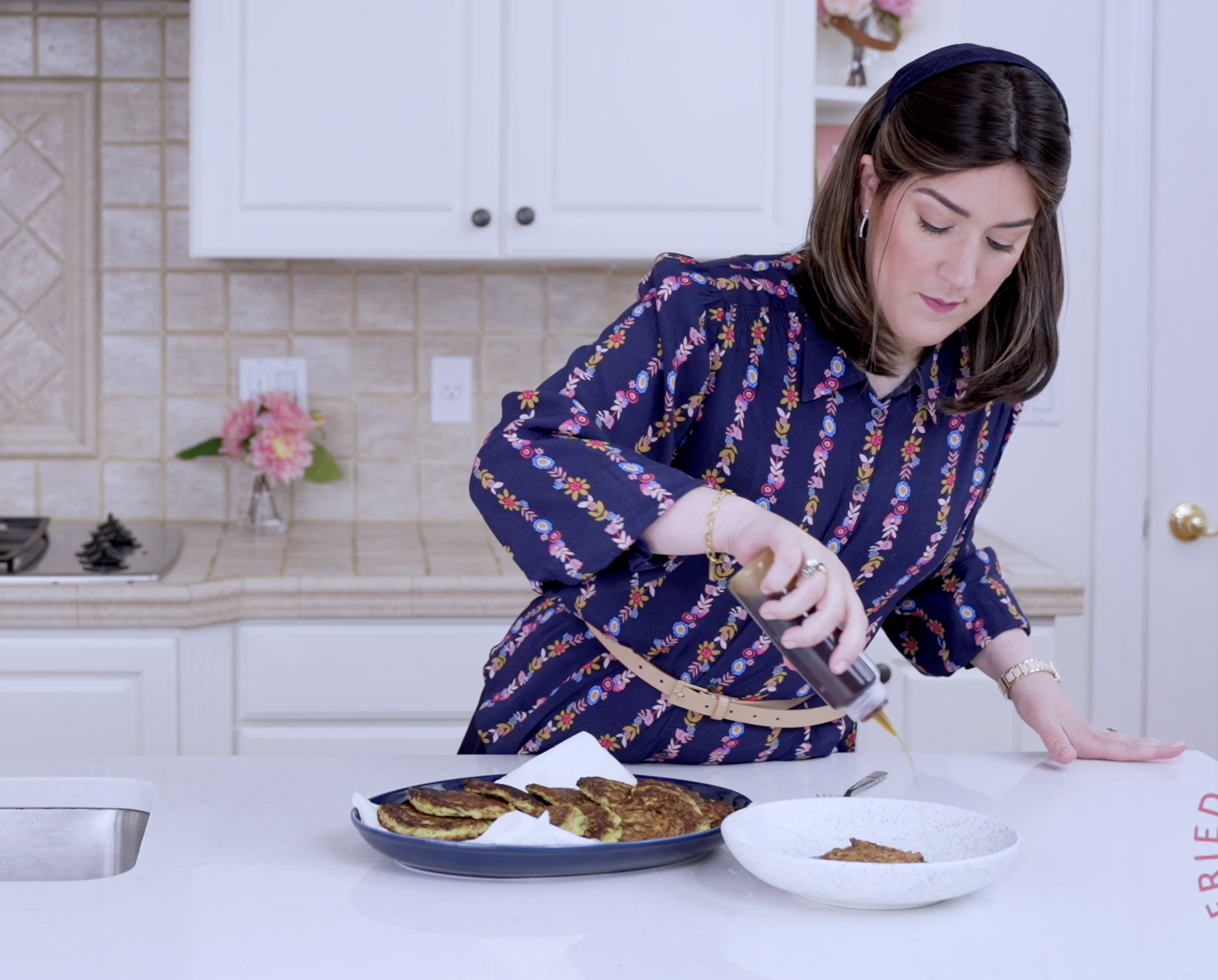 Zucchini Fritters with Beef Fry