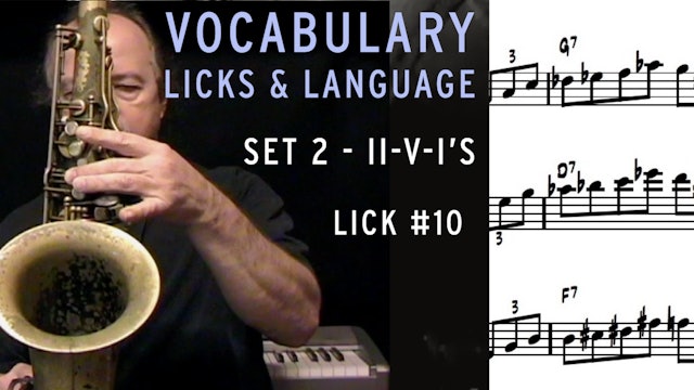 Vocabulary, Licks, & Language, Set 2, Lick #10