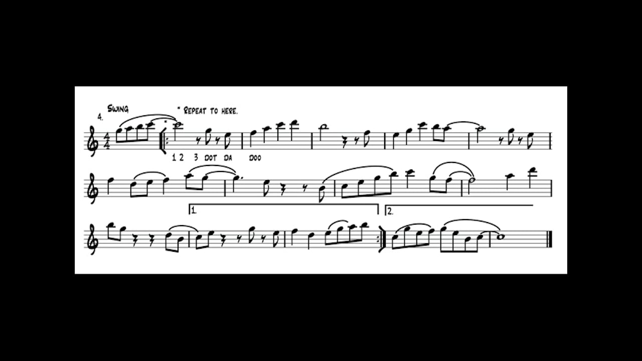 Lesson 10 Playing Exercise Demonstrations - Tenor Sax