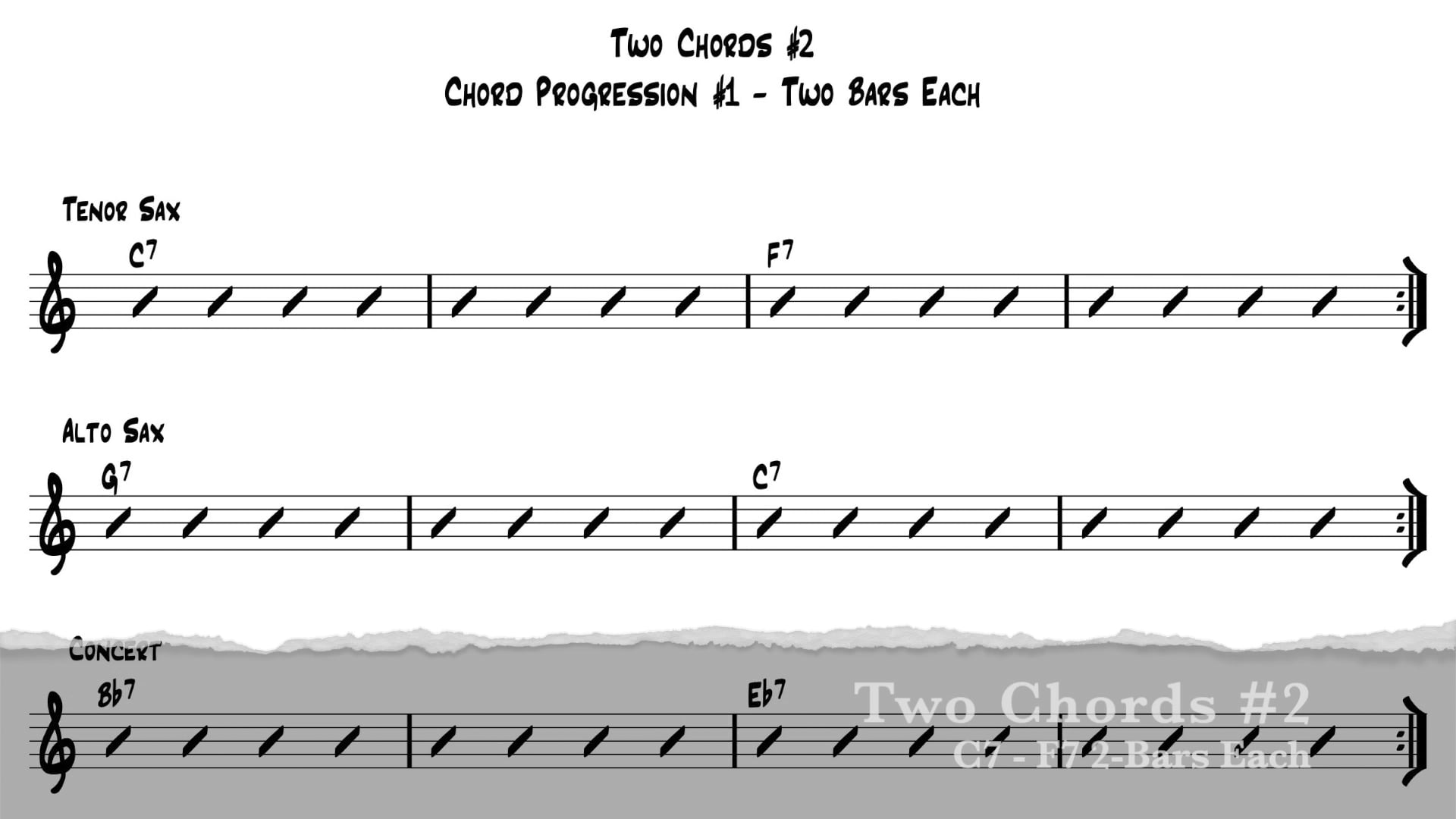 Two Chords #2 C7-F7 2 Bars Each