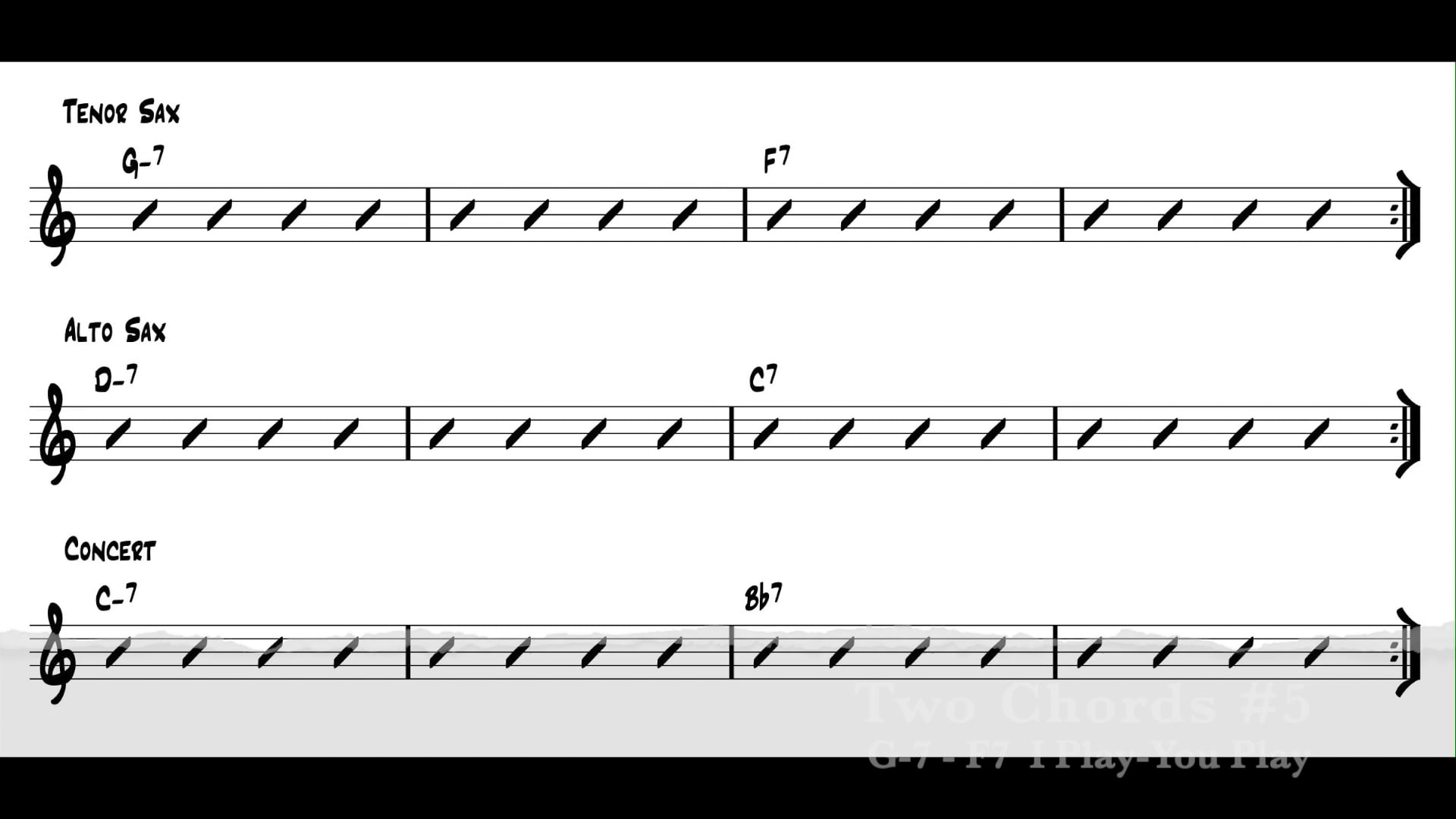 Two Chords #5 G-7/F7 I Play You Play