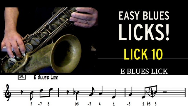 Easy Blues Lick #10 ala Stanley Turrentine
