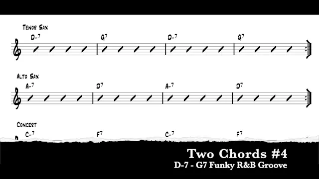 Two Chords #4 D-7 - G7 Funky R&B Groo...