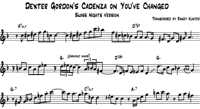 A Look Into Dexter Gordon's Cadenza o...