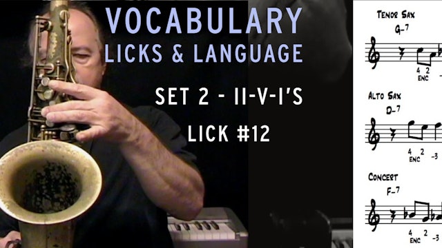 Vocabulary, Licks, & Language, Set 2, Lick #12
