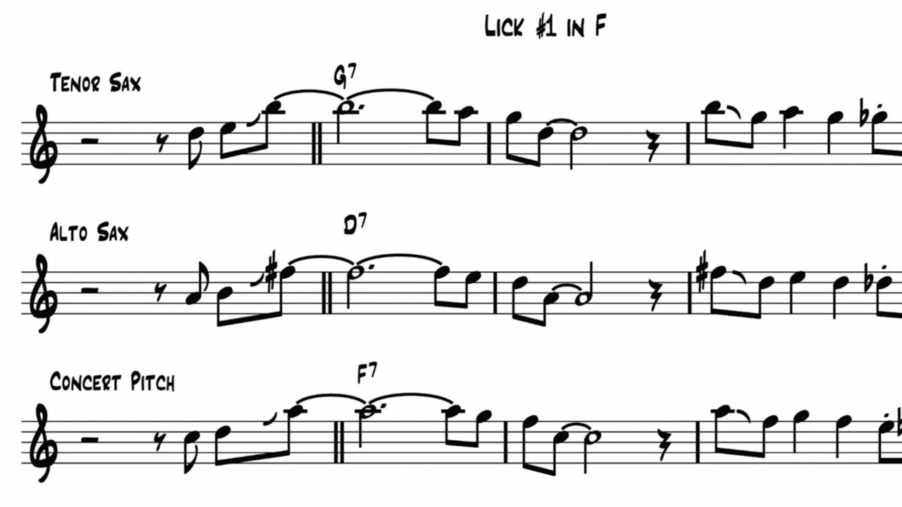 1 Rock and Blues Licks of the Great Sax Players The Rock & Blues