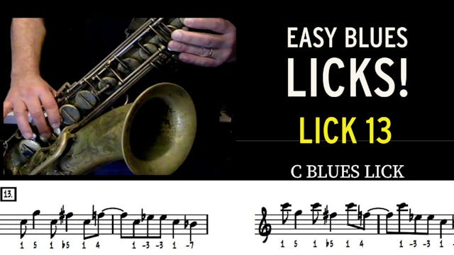 Easy Blues Lick #13 - C Blues Lick