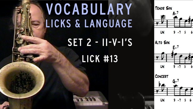 Vocabulary, Licks, & Language, Set 2, Lick #13