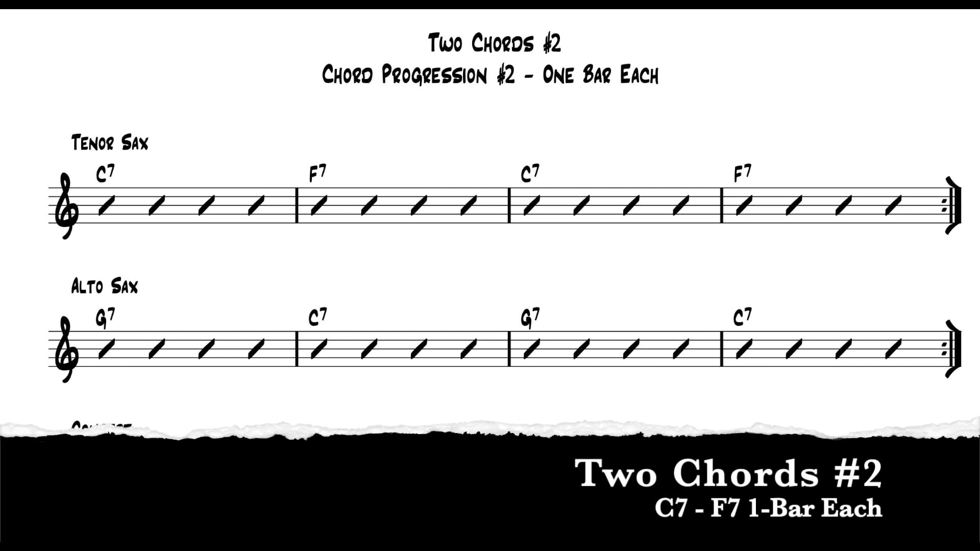 Two Chords #2 C7-F7 1 Bar Each