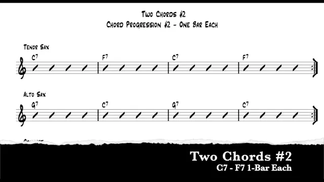Two Chords #2 C7-F7 1 Bar Each