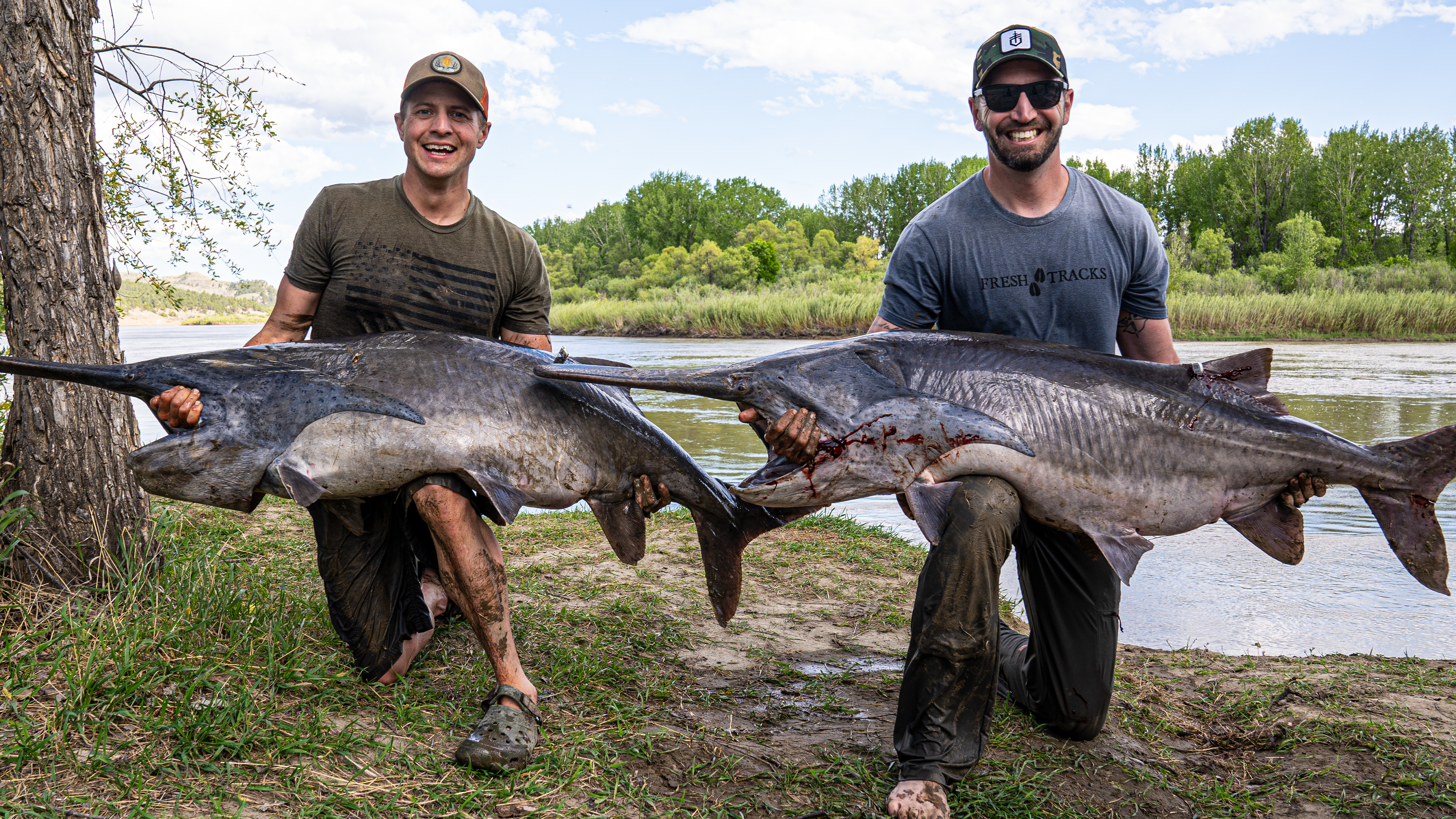 Fishing for Dinosaurs | Montana Paddlefish with Marcus, Michael, Dale, and David