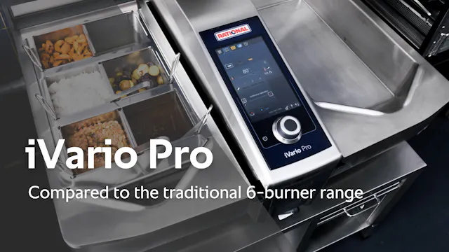 RATIONAL iVario Pro vs. 6-burner range