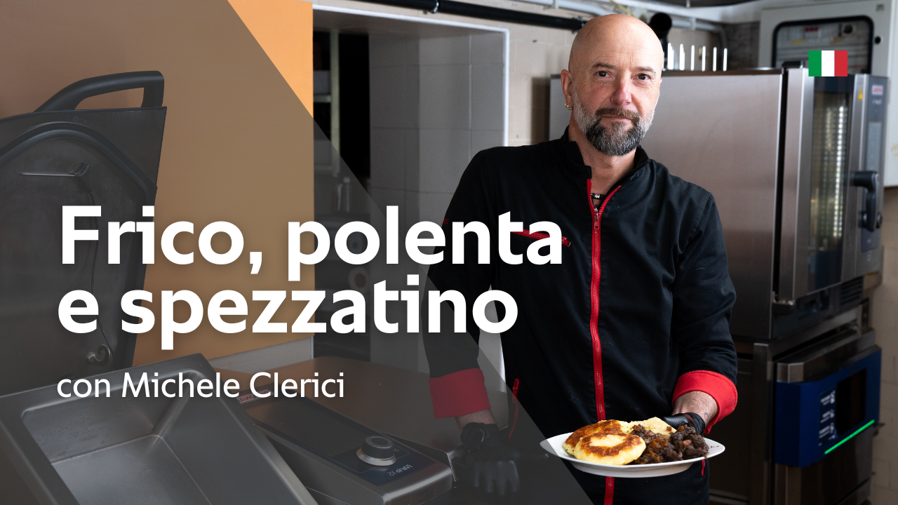 Ricetta: Frico, polenta e spezzatino con Michele Clerici