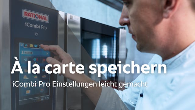 À la carte speichern - iCombi Pro Ein...