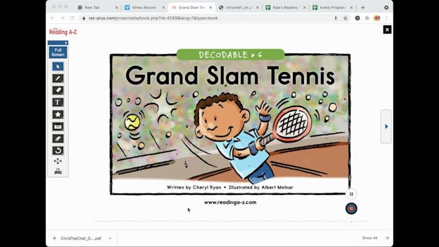 "Grand Slam Tennis" Decodable Text