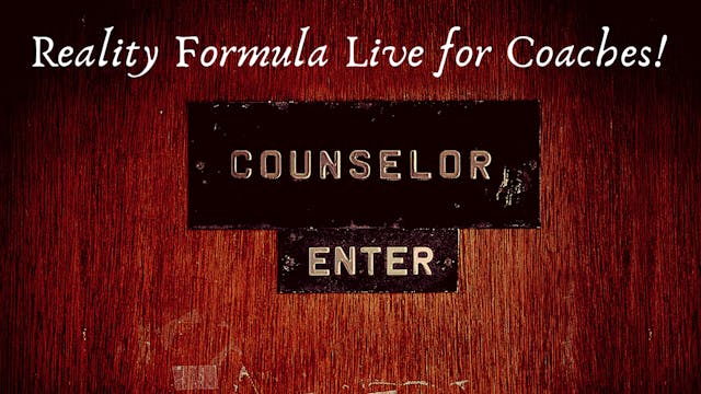 Reality Formula Live for Coaches - Oc...
