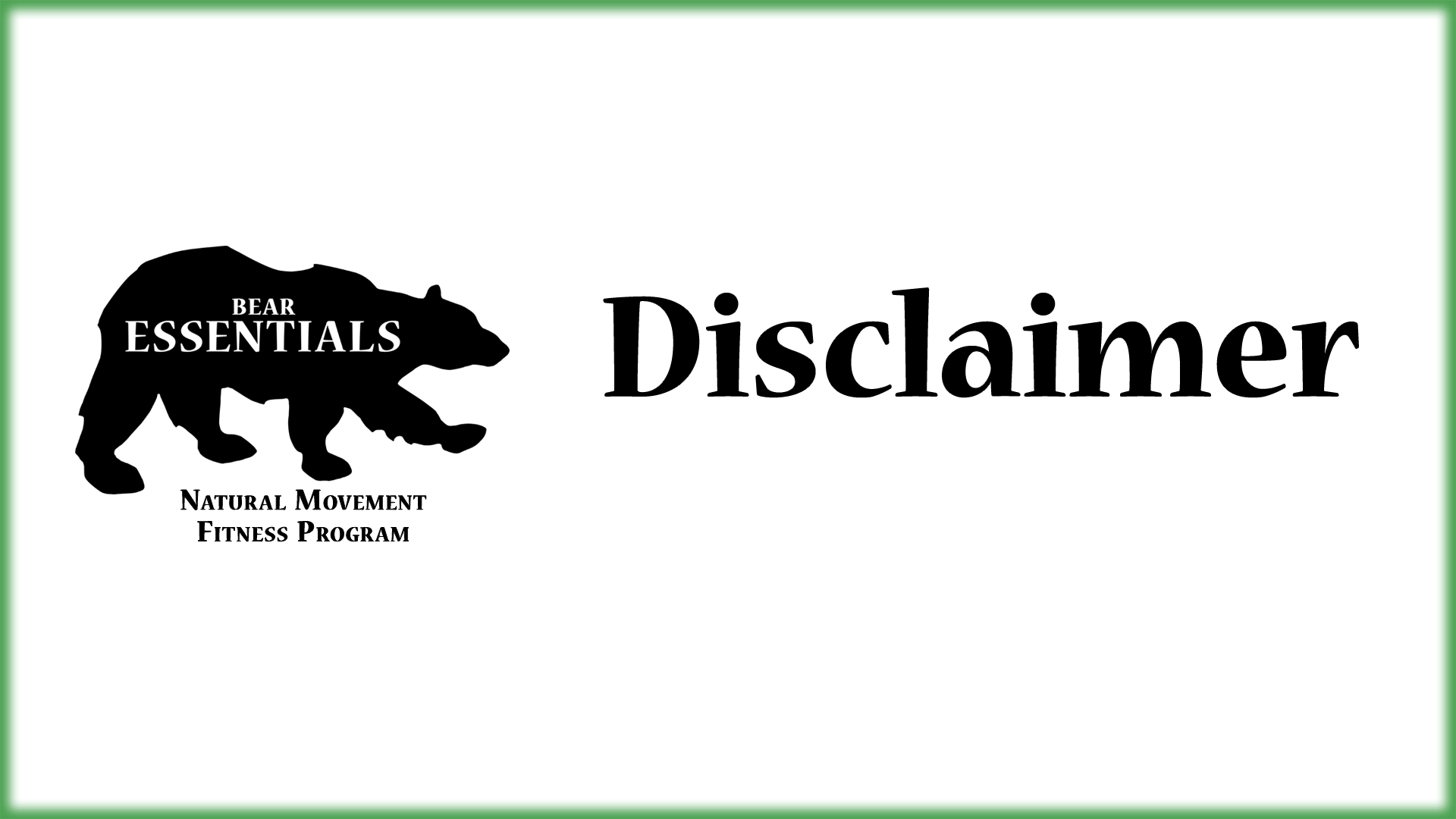 Bear Essentials Caveat