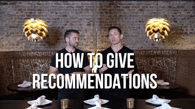 How to give recommendations