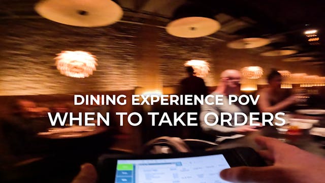 10. When to Take Orders