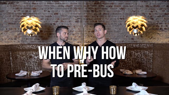 When, why, and how to pre-bus