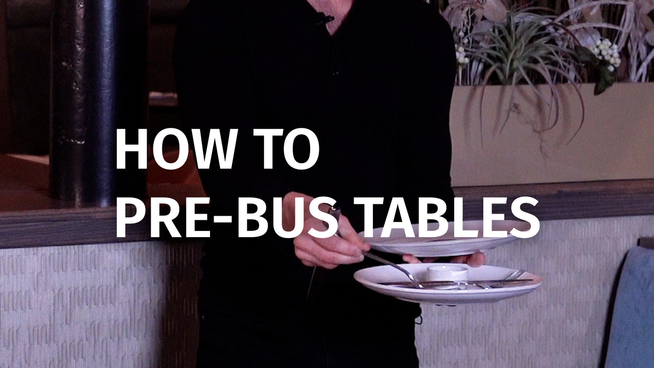 Pre-Bussing Tables | Real Server Tips