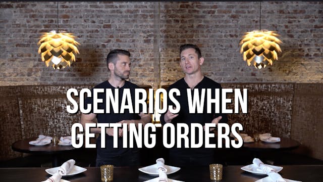 Different scenarios when getting orders