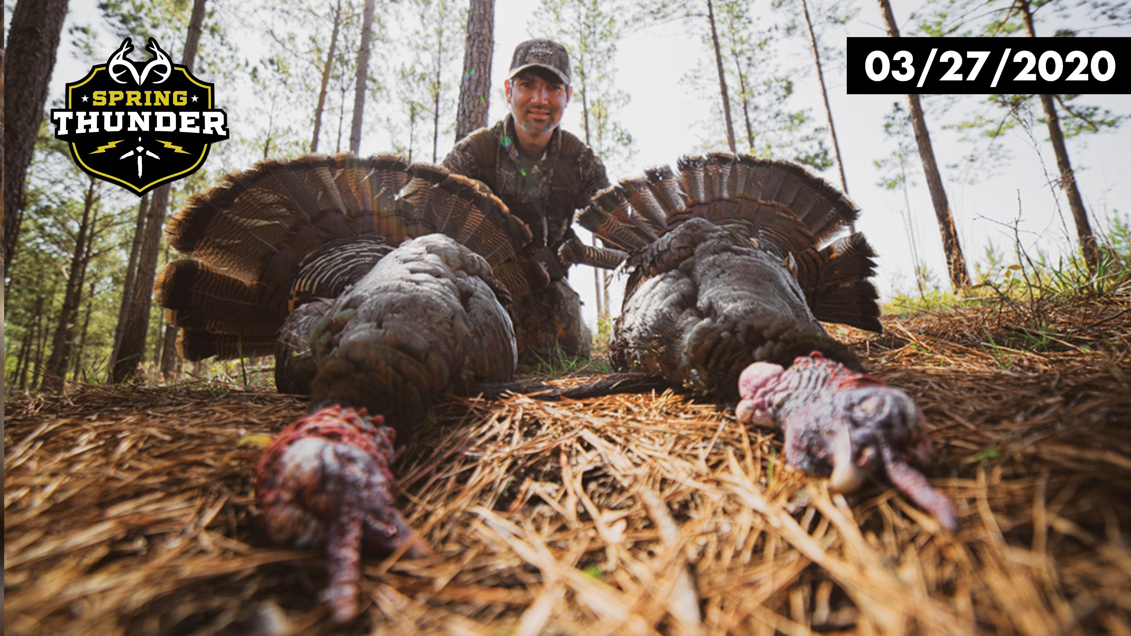 Public-Land Longbeard Double | Georgia Turkey Hunting | Realtree Spring Thunder