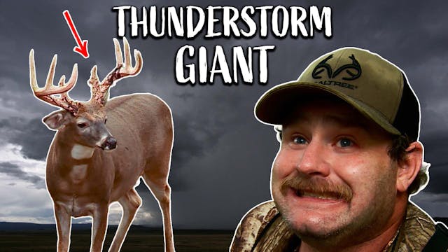 Bowhunting A GIANT During Dangerous W...