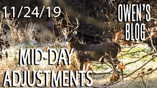 Owen's Blog: Mid-Day Adjustments 