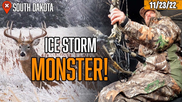 Bowhunting Huge Bucks In Ice Storm |  Giants Breeding Does | Realtree Road Trips