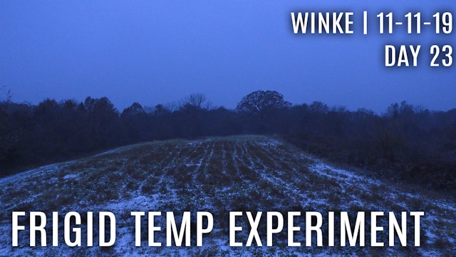 Winke Day 23: Frigid Temp Experiment 