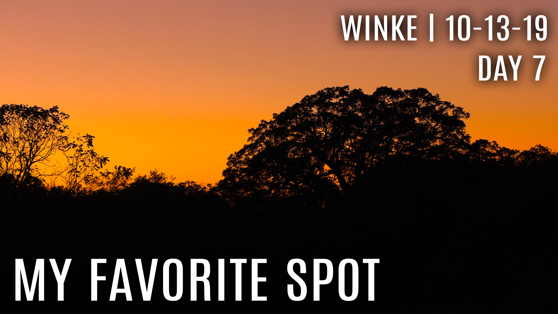 Winke Day 7: My Favorite Spot