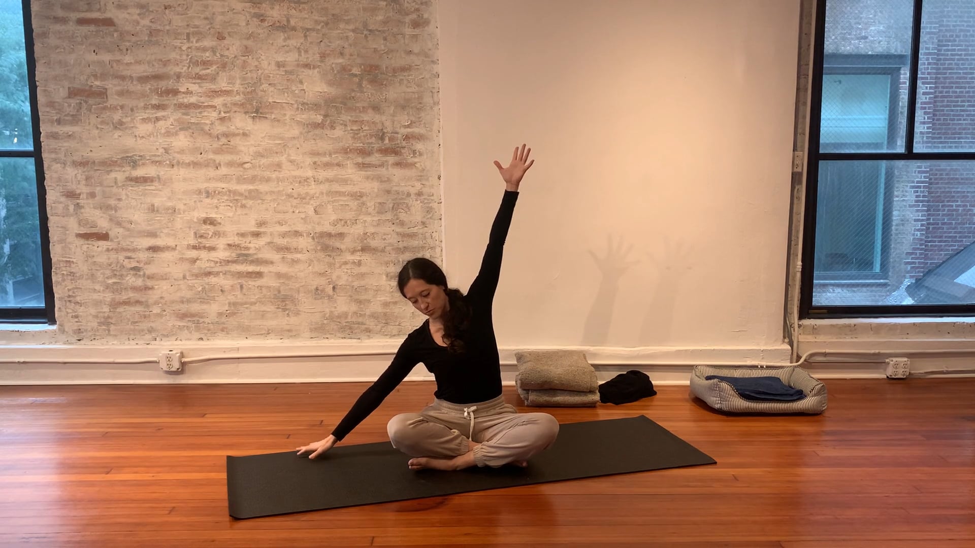 restorative floor hips stretches