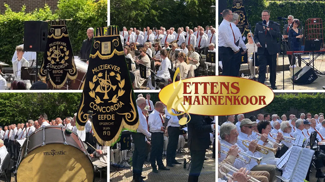Dorpspleinconcert door het Ettens Mannenkoor.