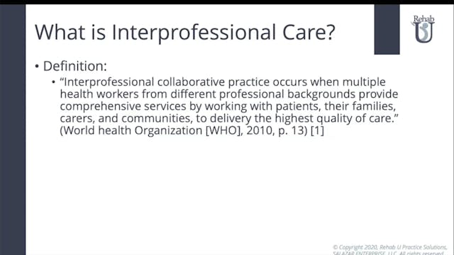 Webinar on Interdisciplinar Care_11.11.2020