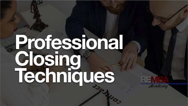 Professional Closing Techniques