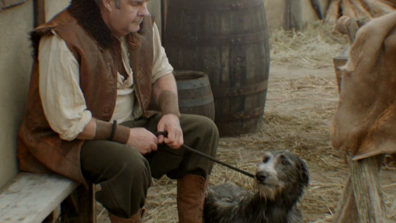 B-roll: Filming by the village gate