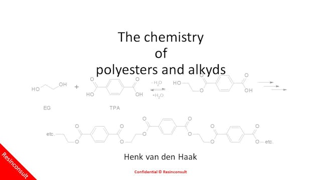 The chemistry of polyesters and alkyds