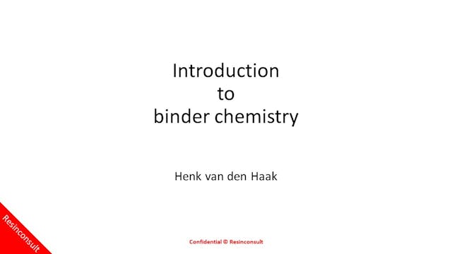 Introduction to binder chemistry