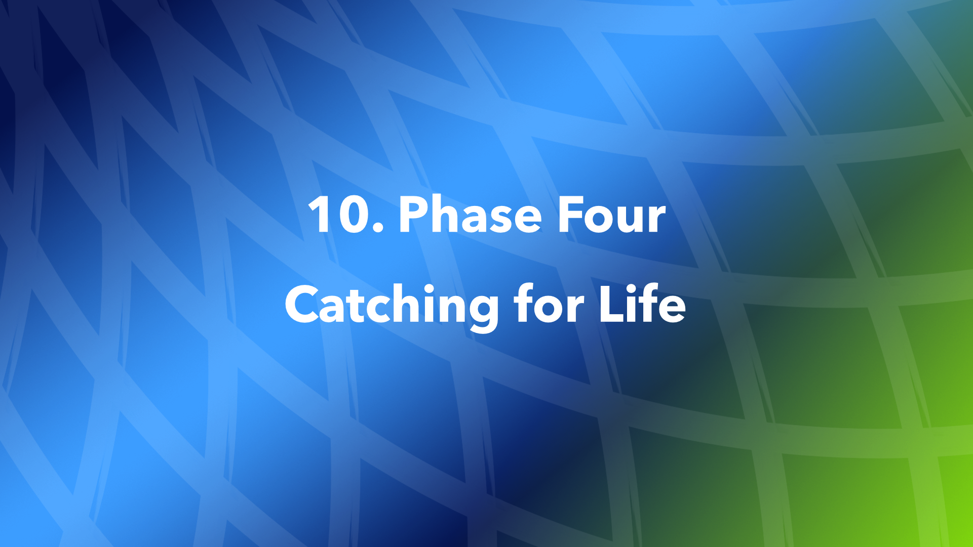 10. Phase Four Catching for Life