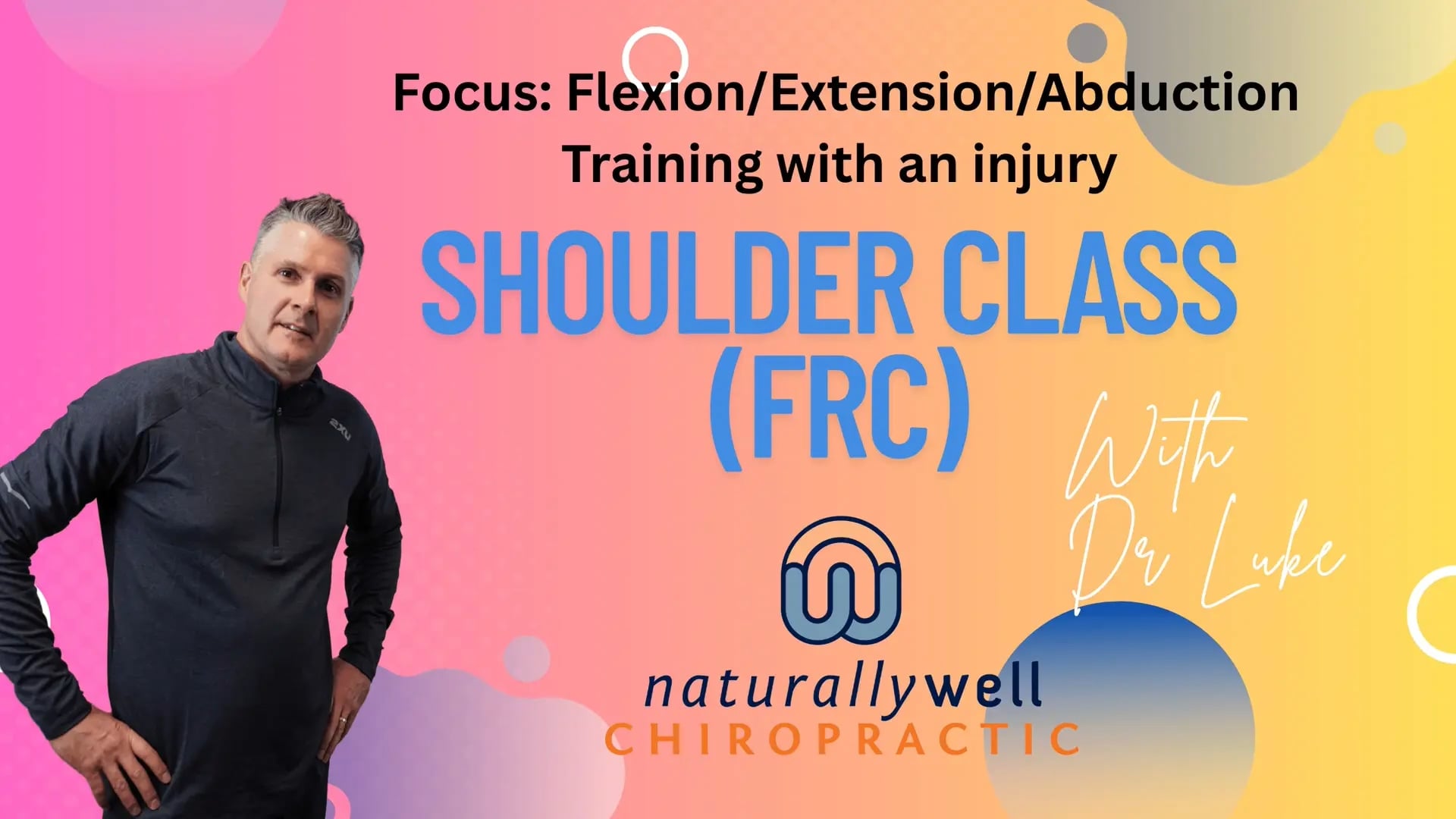 Shoulder Abduction/Extension/Flexion Focus (FRC) Class- Mat Free Class