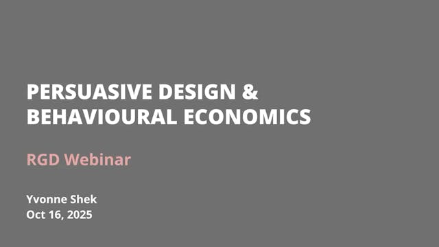 Persuasive Design and Behavioural Economics