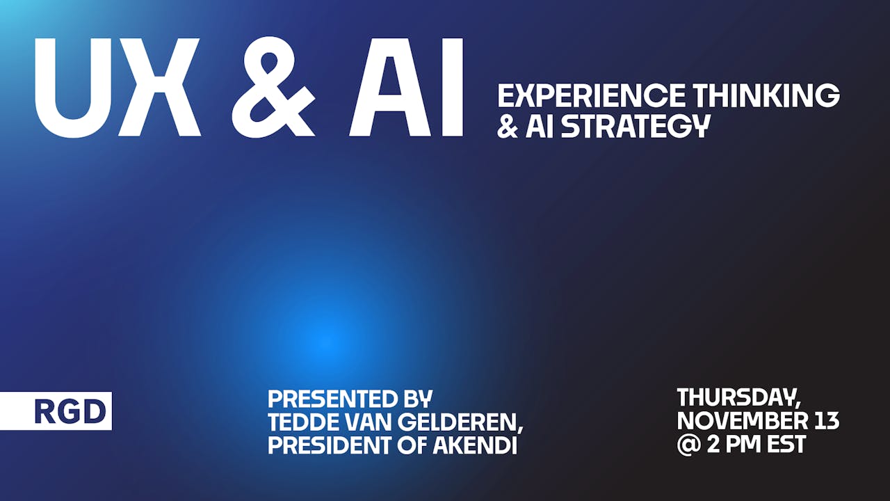 UX & AI: Experience Thinking & AI Strategy