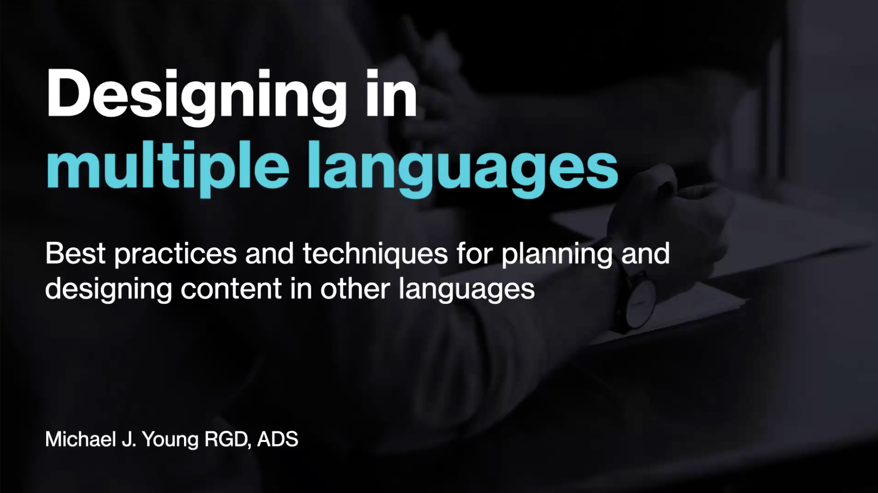 Designing in Multiple Languages