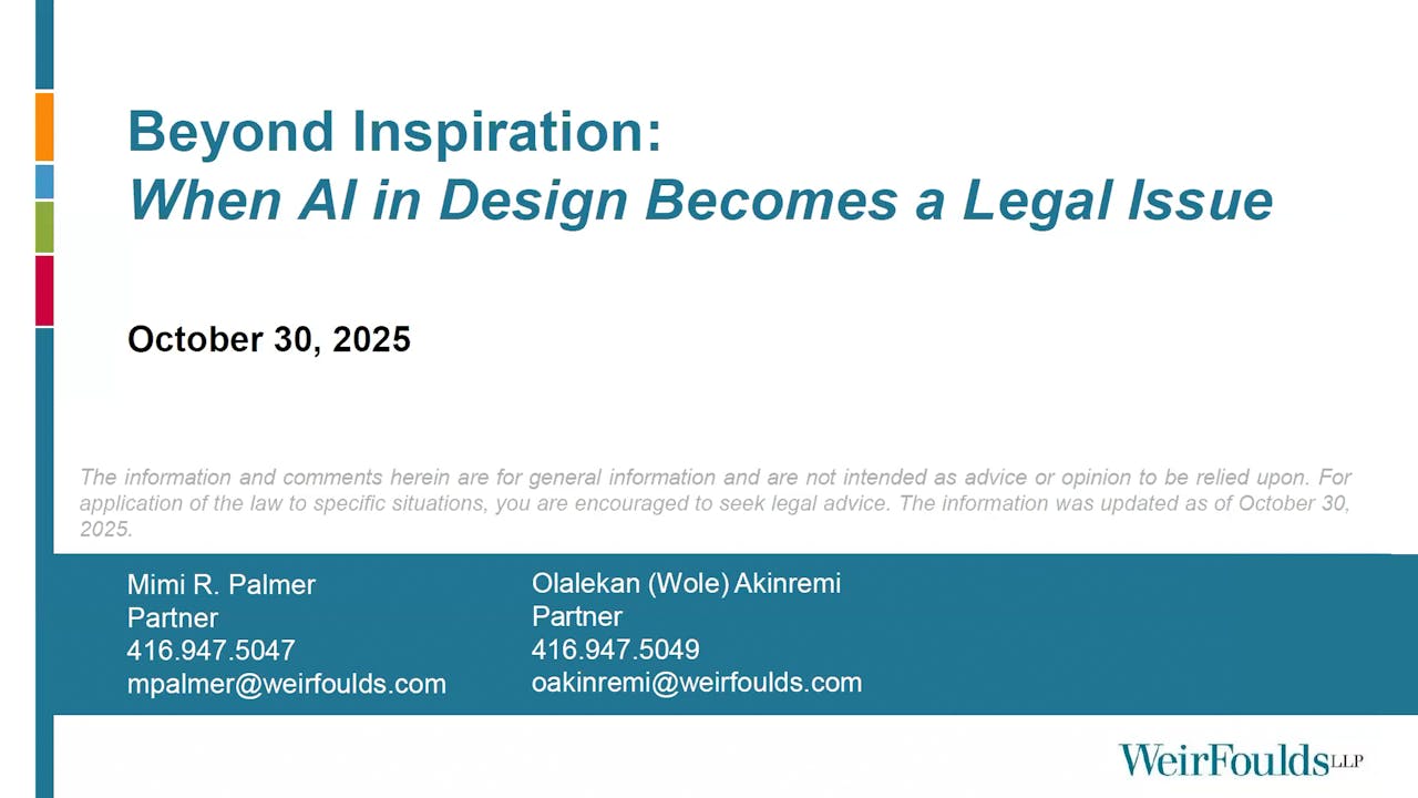 Beyond Inspiration: When AI becomes a legal issue