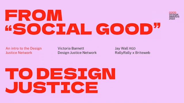 From “Social Good” to Design Justice