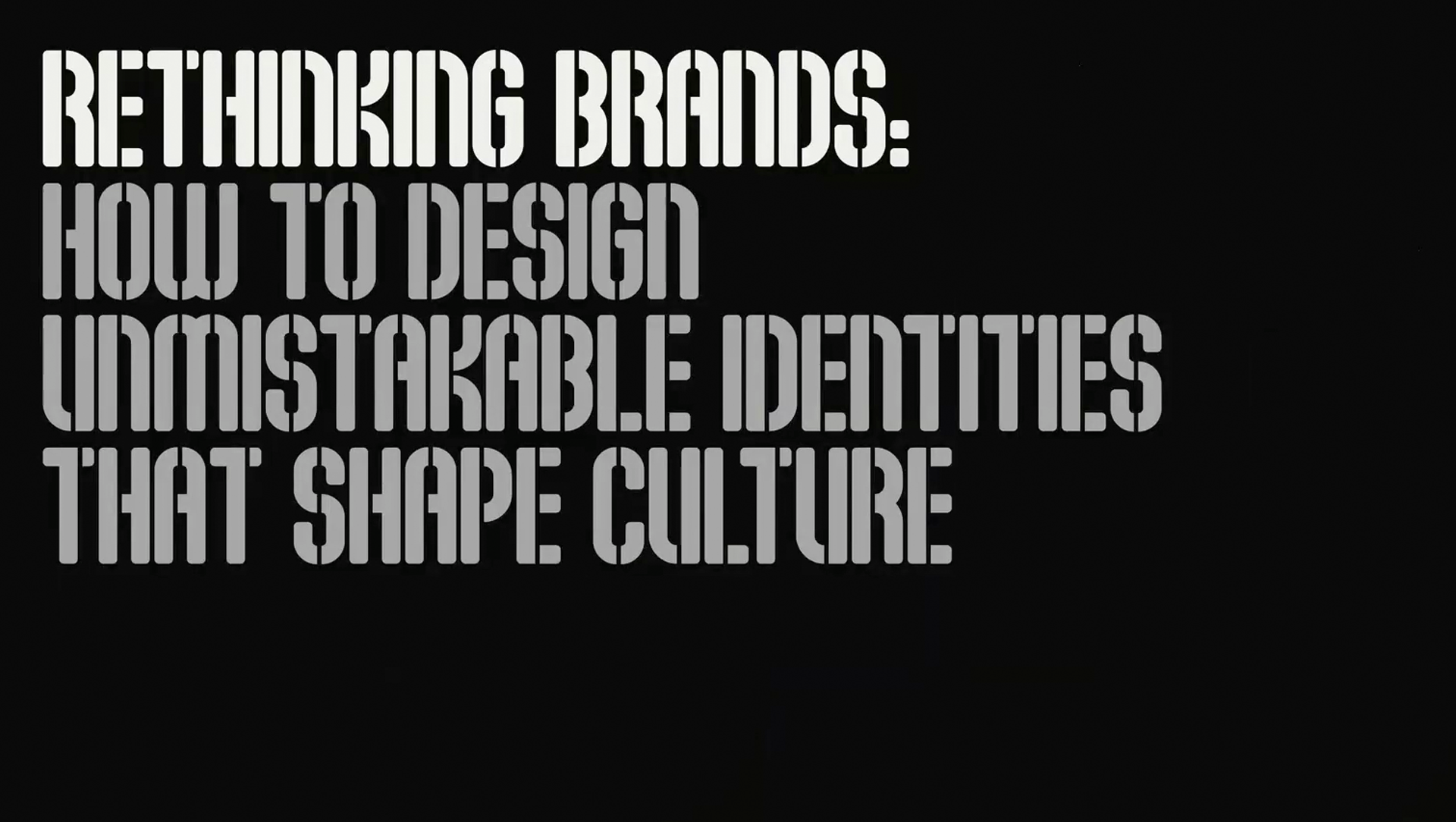 Rethinking Brands
